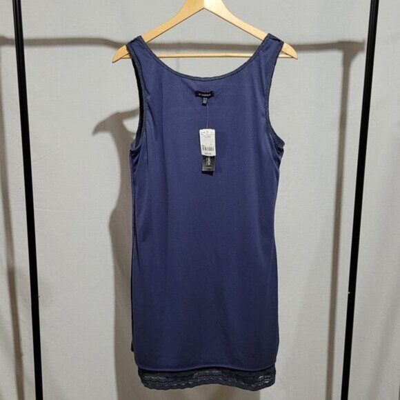 Le Chateau dress lacy bodycon dark blue plus size summer sleeveless stretchy XXL - Picture 8 of 16
